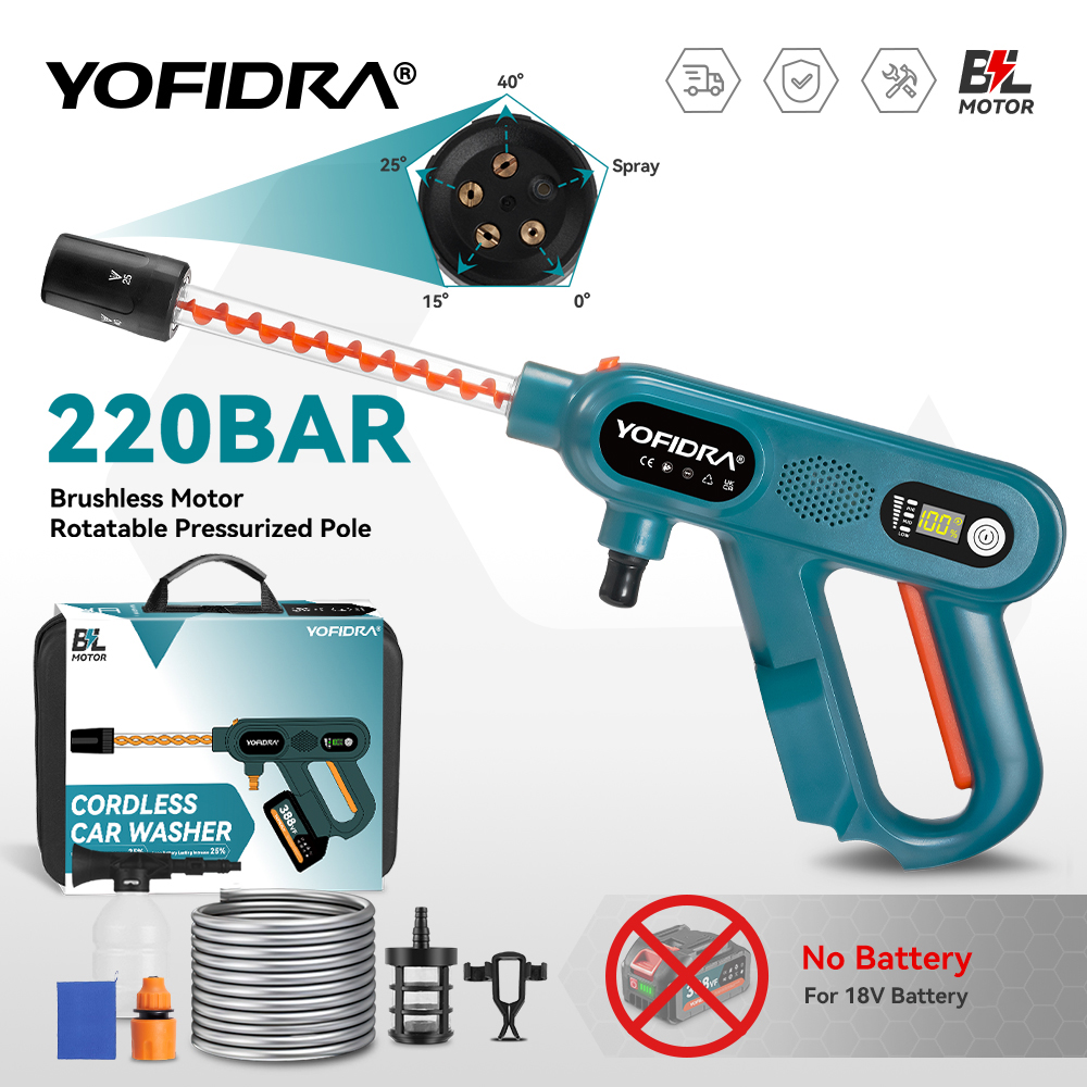 Car Shampoo Ph - YOFIDRA 3500W 브러시리스 고압 세차기 건