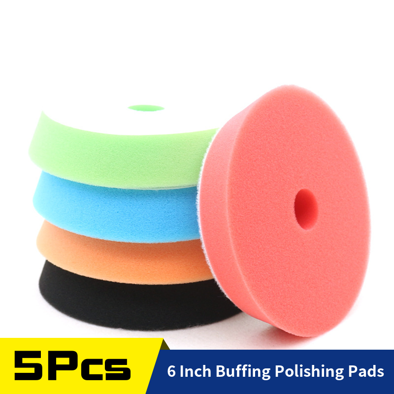 Polish Pad Set Buffer - 5Pcs 6 인치 스폰지 연마 패드