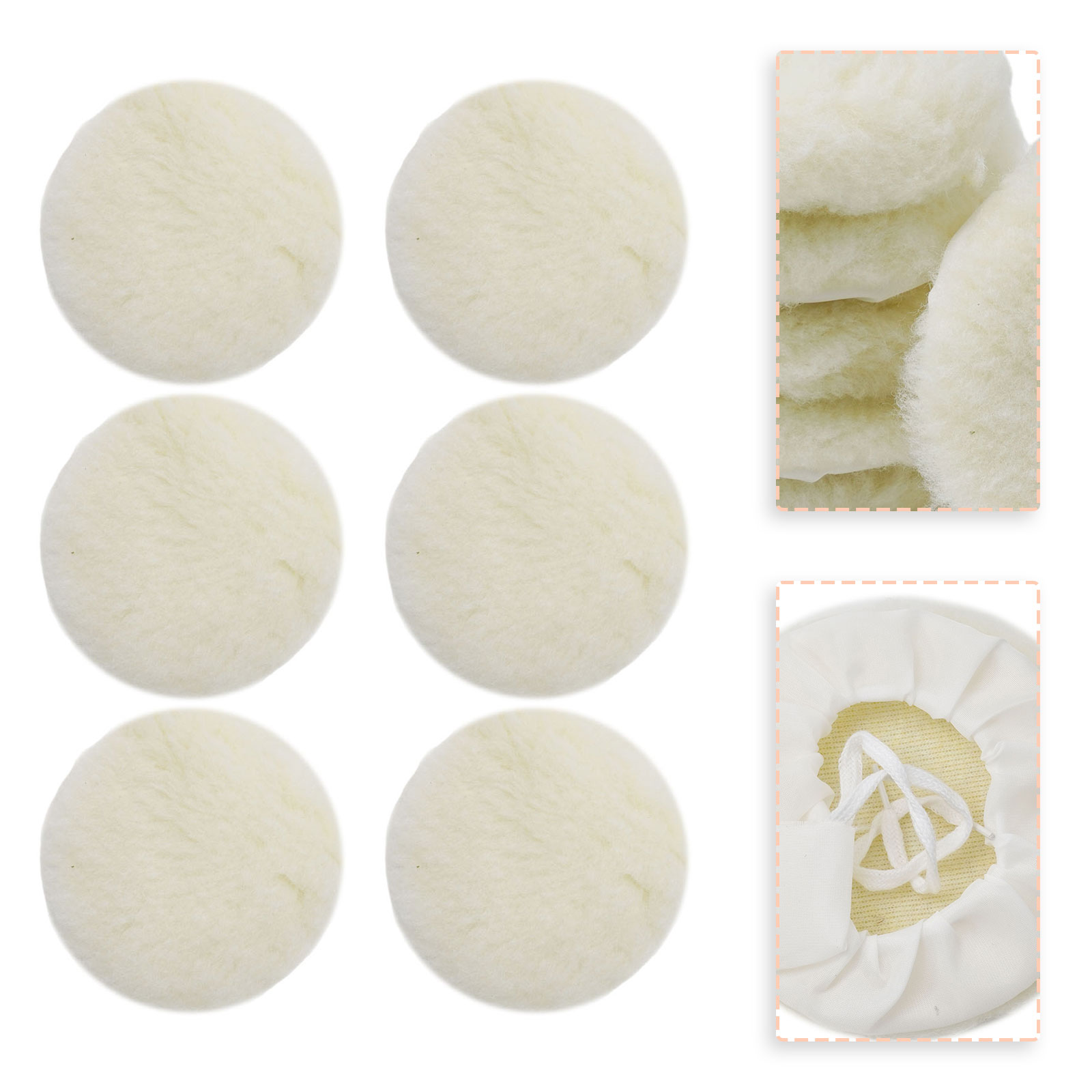 Polish Pad Set Buffer - 버핑 패드 세트 125mm 버퍼 양모