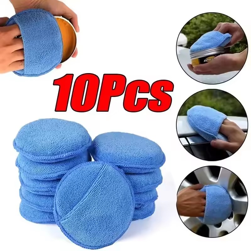 Interior Detailing Kit - 10/1개 5인치 마이크로파이버 왁스 어플리케이터 패드