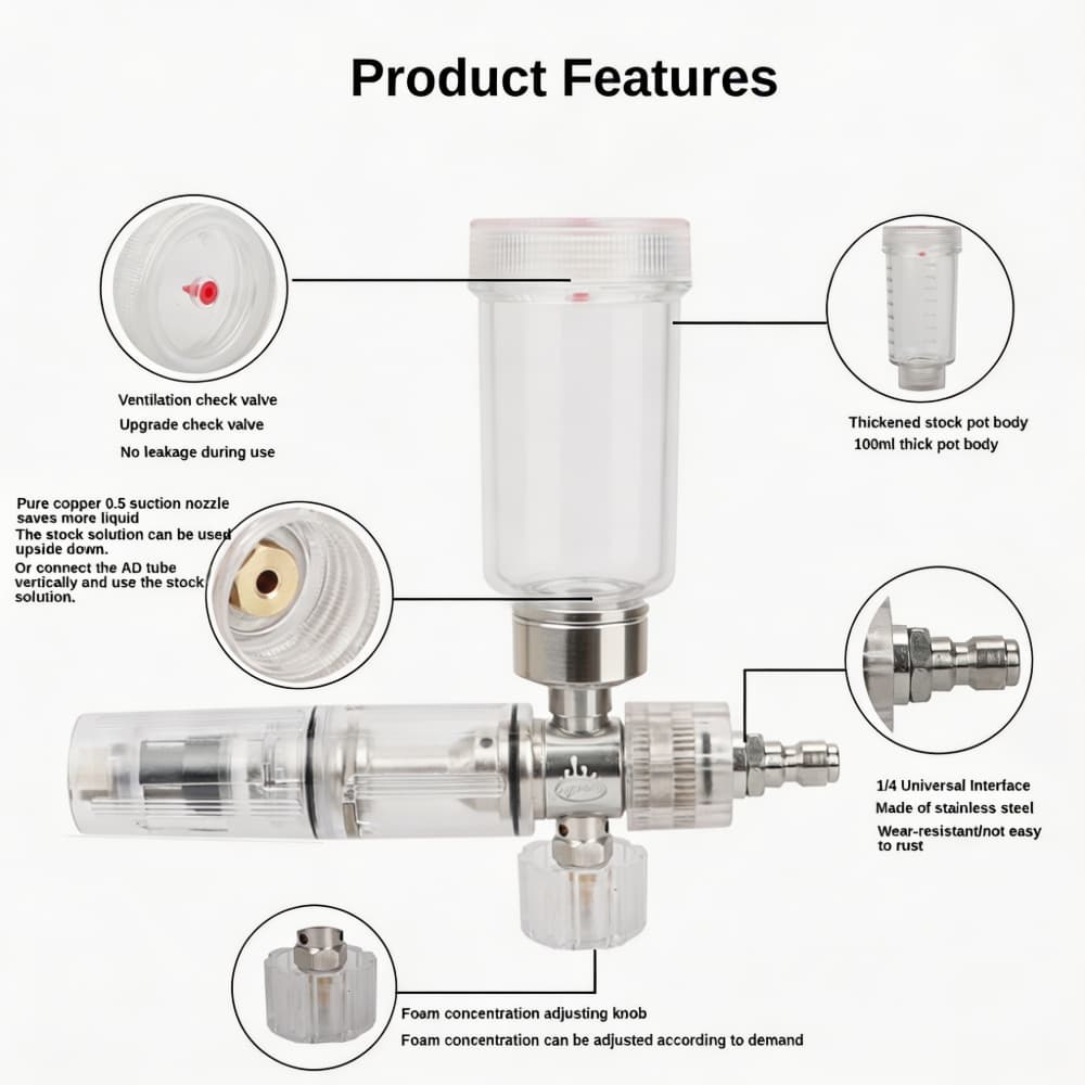 폼 스프레이 건 조절 가능 100ml 내산성 내알칼리성 - Pressure Washer Foam Gun 리뷰 및 가격