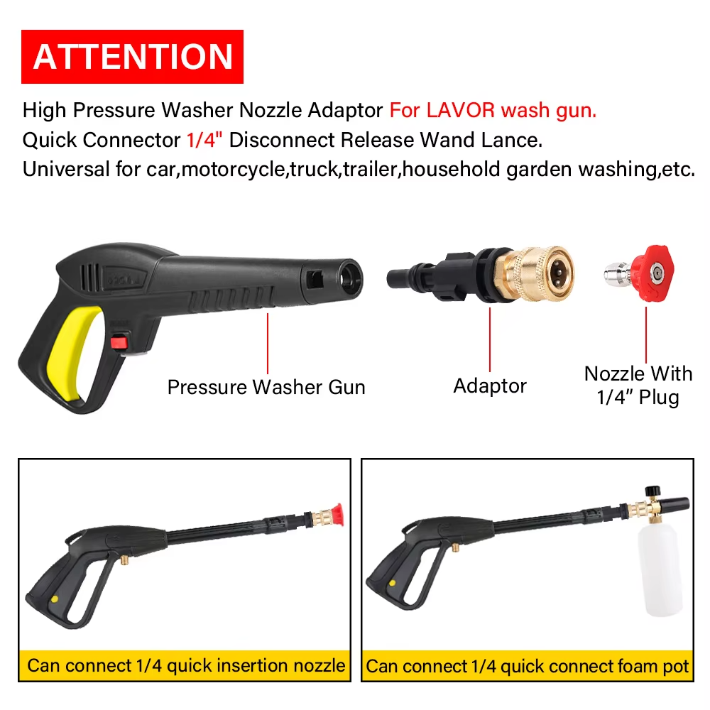 고압 세차용 빠른 연결 1/4 어댑터 (LAVOR /  - Pressure Washer Foam Gun 리뷰 및 가격