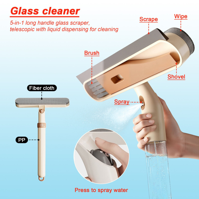 4-in-1 창문 유리 청소기, 확장형 내장 스프레이, - Glass Cleaner Streak 리뷰 및 가격